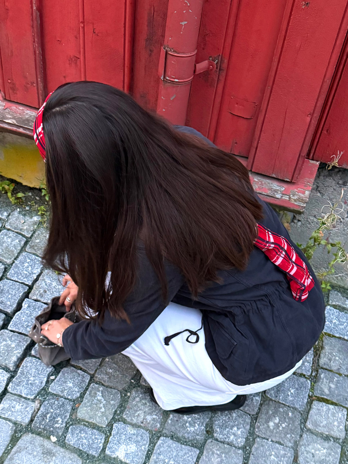 Jakke med snøring i livet