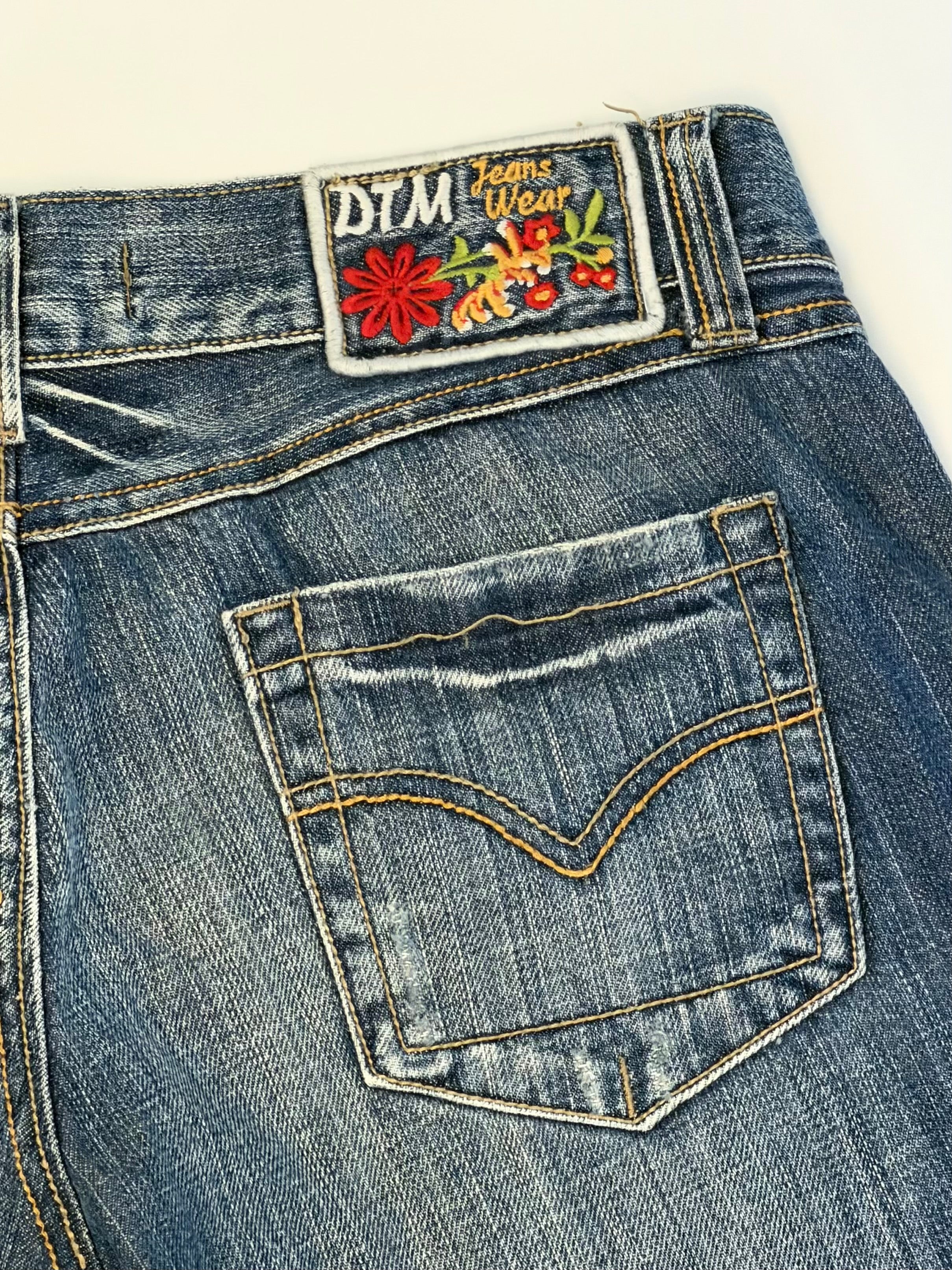 Low rise DTM denim shorts