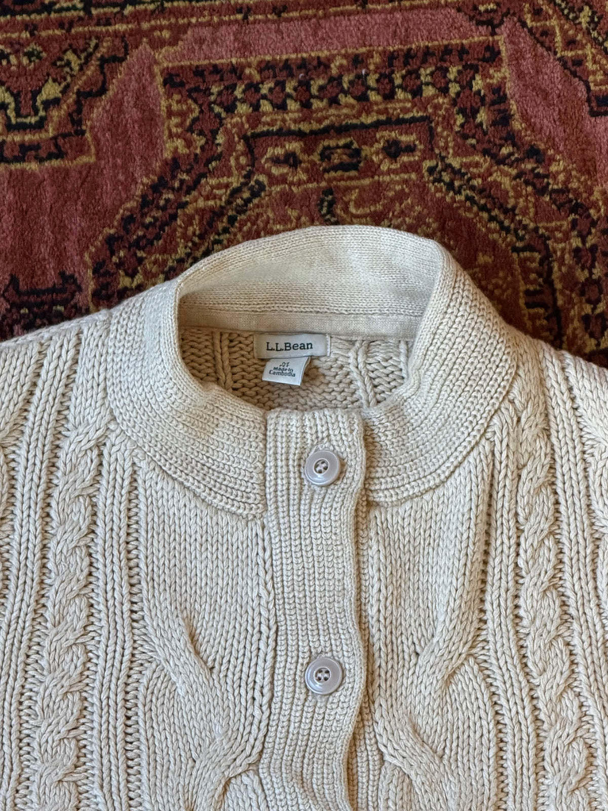 L.L Bean kabelstrikket cardigan