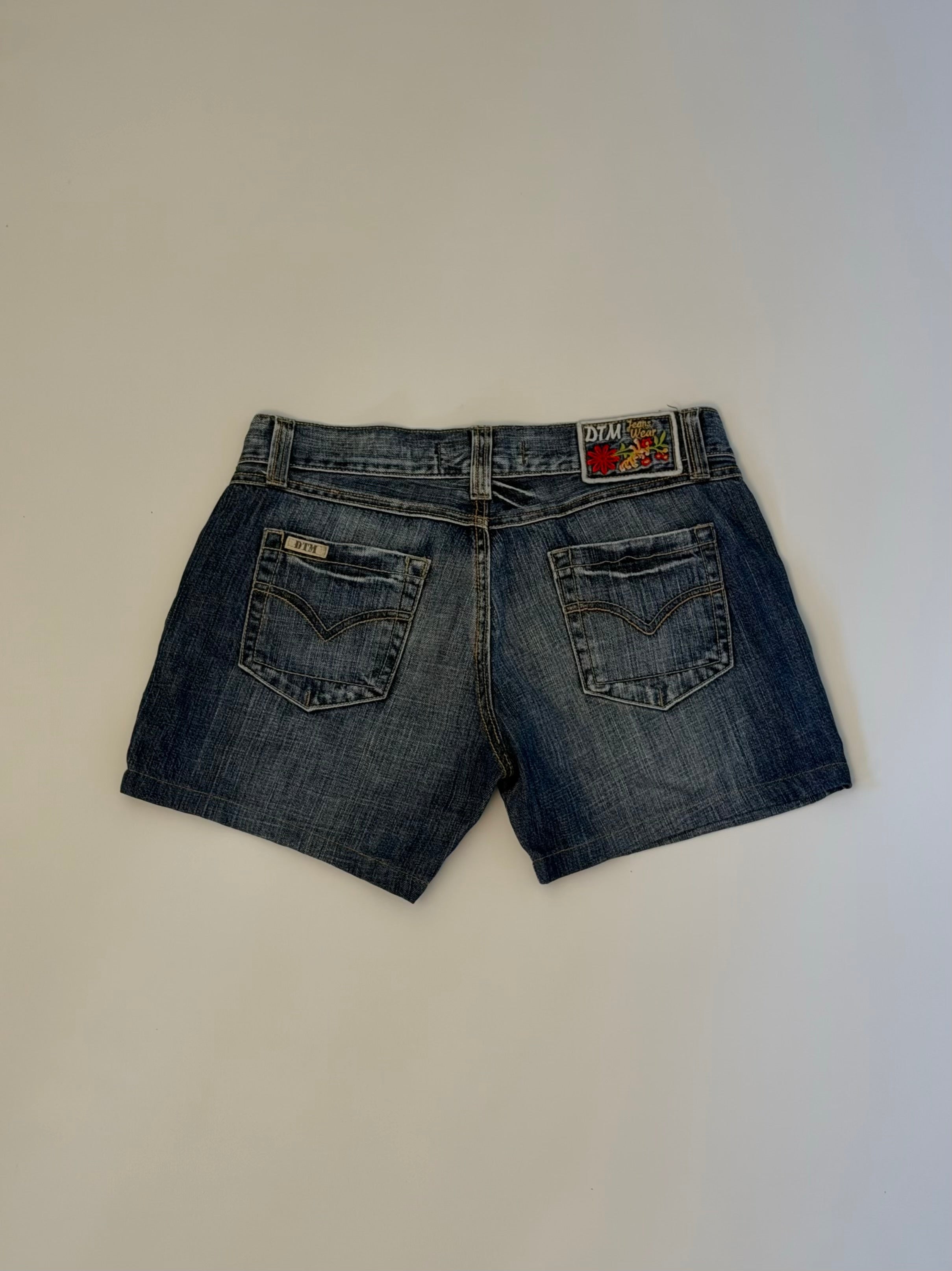 Low rise DTM denim shorts