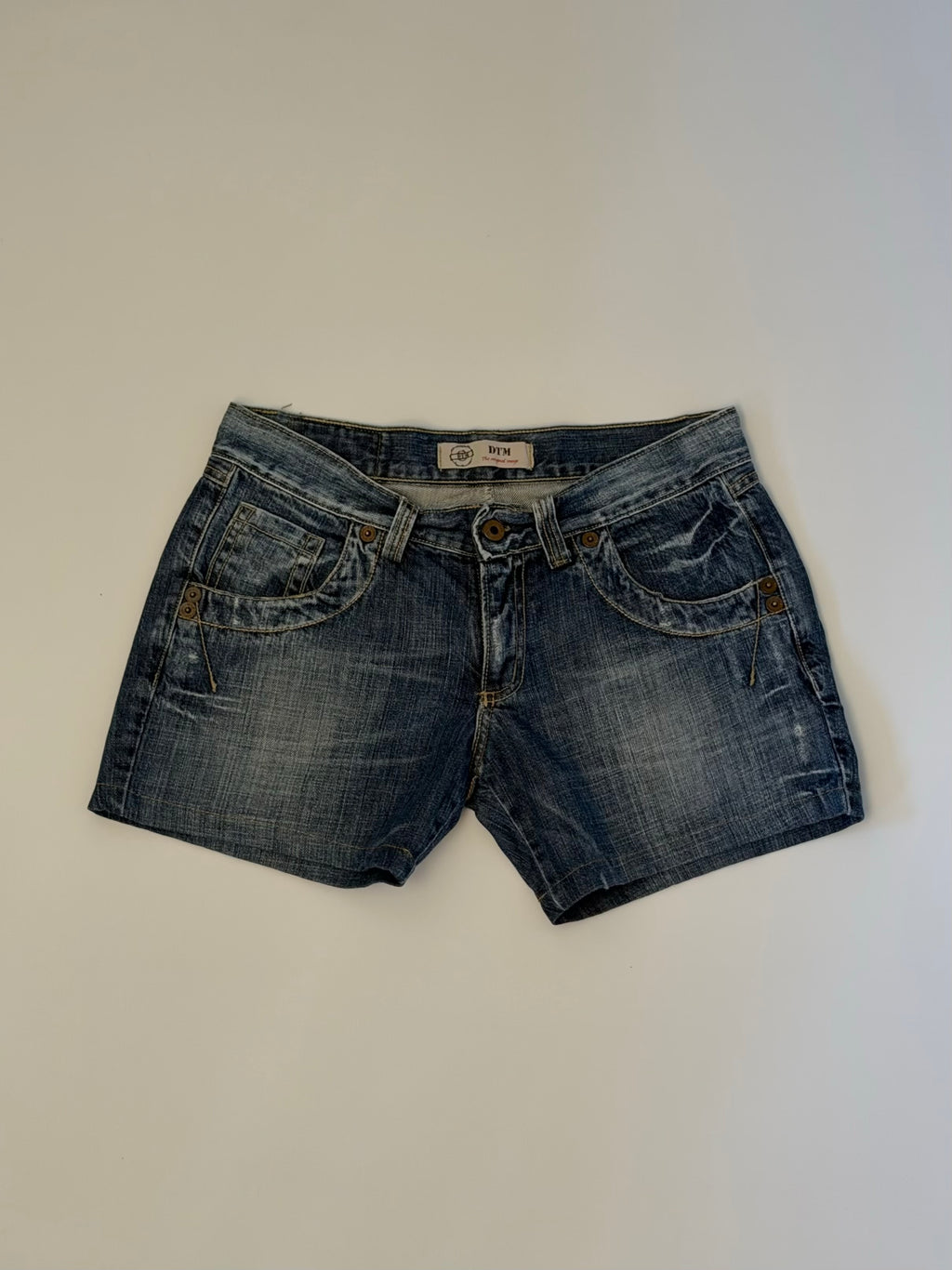 Low rise DTM denim shorts