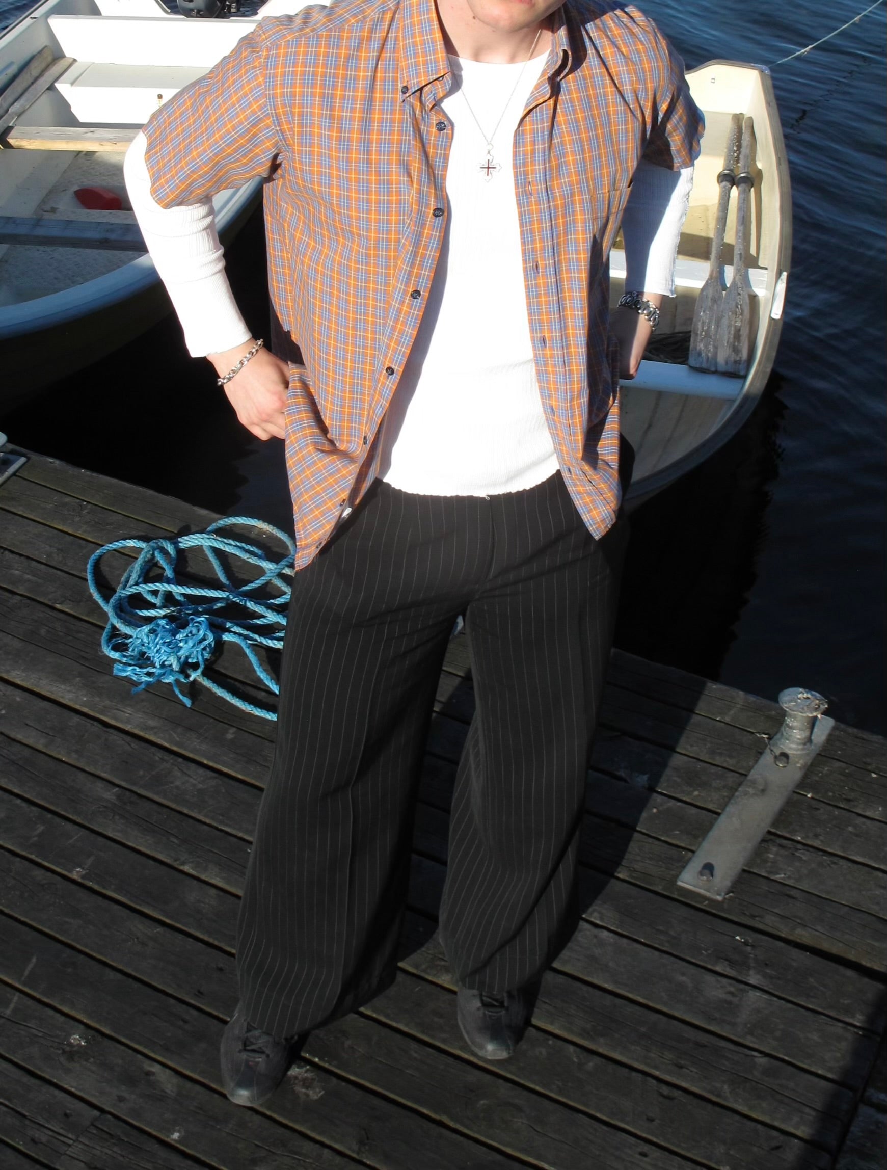 Kortermet rutete skjorte