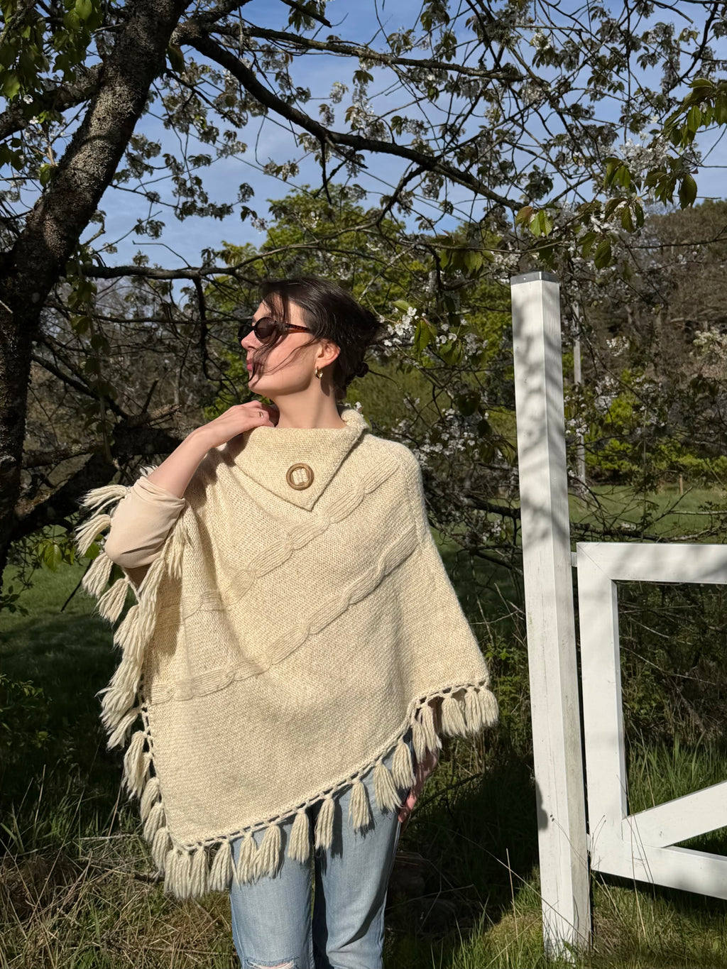 Strikket poncho